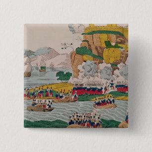 Badge Carré 5 Cm La prise d'Alger par le Français