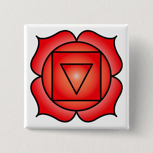 Badge Carré 5 Cm La racine du chakra (Devant)