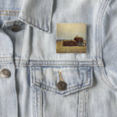 Badge Carré 5 Cm La récolte (En situation)