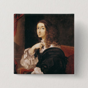 Badge Carré 5 Cm La Reine Christina de la Suède