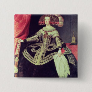 Badge Carré 5 Cm La Reine Marianne de l'Autriche c.1653