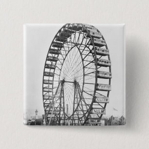 Badge Carré 5 Cm La roue de ferris au Colombien du monde