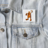 Badge Carré 5 Cm La rouille de Dancing Man (En situation)