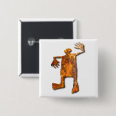 Badge Carré 5 Cm La rouille de Dancing Man (Devant & derrière)