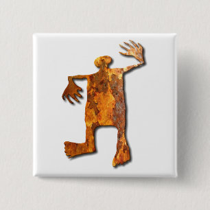 Badge Carré 5 Cm La rouille de Dancing Man