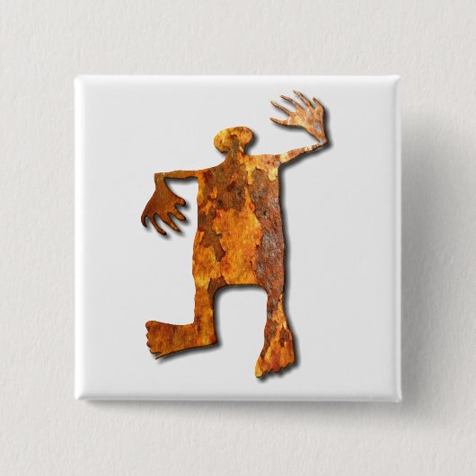 Badge Carré 5 Cm La rouille de Dancing Man (Devant)