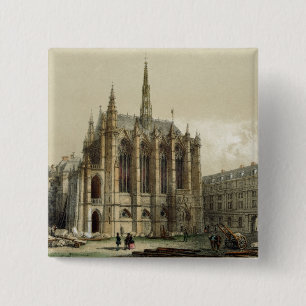 Badge Carré 5 Cm La Sainte Chapelle, Paris