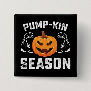 Badge Carré 5 Cm La saison de la citrouille Kin Gym Workout Fitness