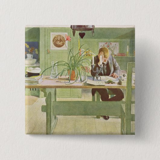 Badge Carré 5 Cm La salle d'étude, pub. dans "Lasst Licht Hinin" (Devant)