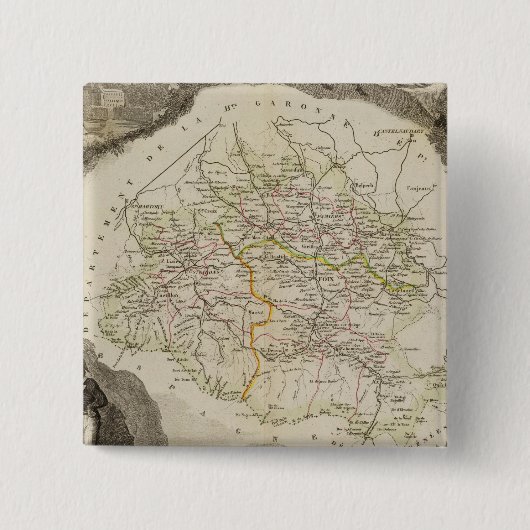 Badge Carré 5 Cm La sécheresse (Devant)