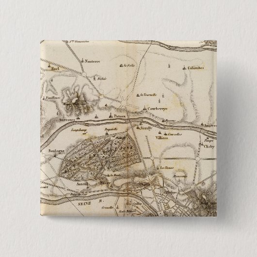 Badge Carré 5 Cm La Seine (Devant)