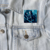 Badge Carré 5 Cm La Société À Mirkwood (En situation)