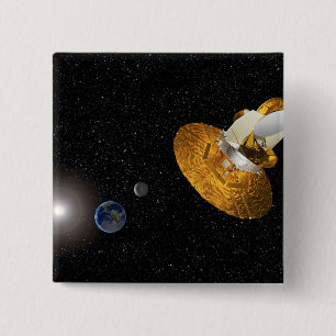 Badge Carré 5 Cm La sonde d'anisotropie de micro-onde de Wilkinson