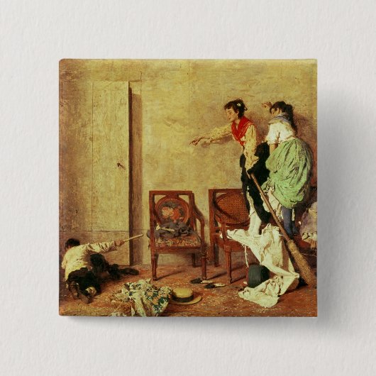 Badge Carré 5 Cm La souris (Devant)