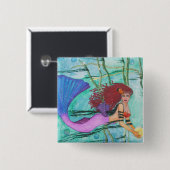 Badge Carré 5 Cm La Sphère Mer (Devant & derrière)