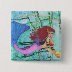 Badge Carré 5 Cm La Sphère Mer