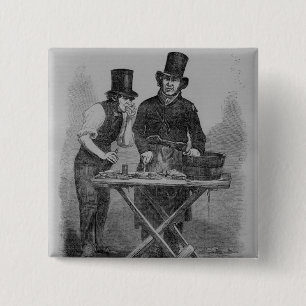 Badge Carré 5 Cm La stalle d'huître