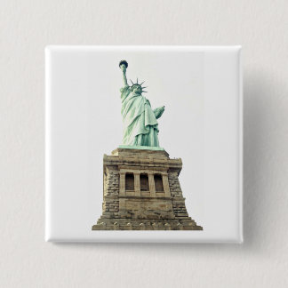 Badge Carré 5 Cm La Statue de la Liberté