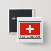 Badge Carré 5 Cm La Suisse (Devant & derrière)