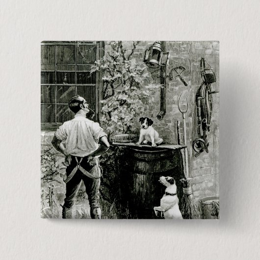 Badge Carré 5 Cm La survie du plus convenable (Devant)