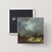 Badge Carré 5 Cm La tempête (Devant & derrière)