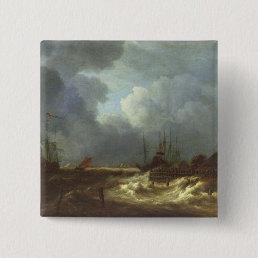 Badge Carré 5 Cm La tempête (Devant)