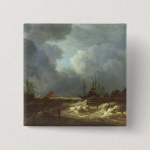 Badge Carré 5 Cm La tempête