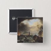 Badge Carré 5 Cm La tempête (Devant & derrière)