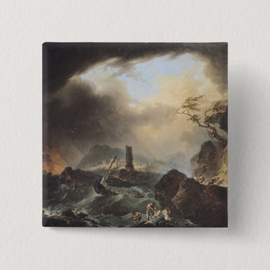 Badge Carré 5 Cm La tempête (Devant)
