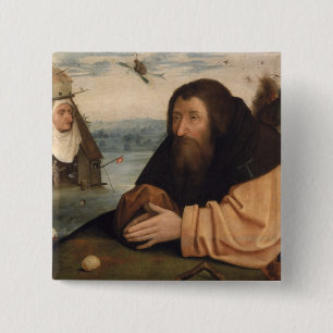 Badge Carré 5 Cm La tentation de St Anthony 2