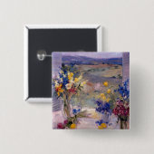 Badge Carré 5 Cm La Toscane florale (Devant & derrière)