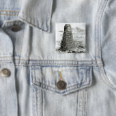 Badge Carré 5 Cm La tour de Babel, 1679 (En situation)
