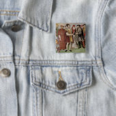 Badge Carré 5 Cm La trêve de Nice (En situation)