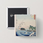 Badge Carré 5 Cm La vague (Devant & derrière)