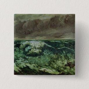 Badge Carré 5 Cm La vague, après 1870