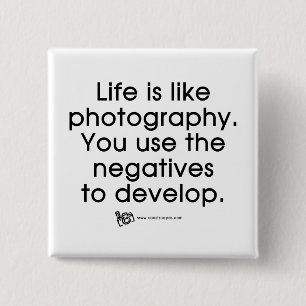 Badge Carré 5 Cm La vie est comme la photographie