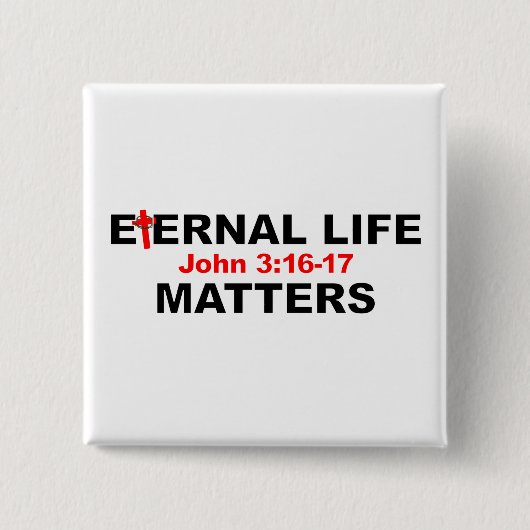 Badge Carré 5 Cm La vie éternelle compte (Devant)