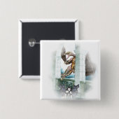 Badge Carré 5 Cm La Vignette du Dragon (Devant & derrière)