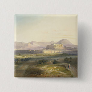 Badge Carré 5 Cm La ville et la citadelle de Ghuznee, plaquent 18