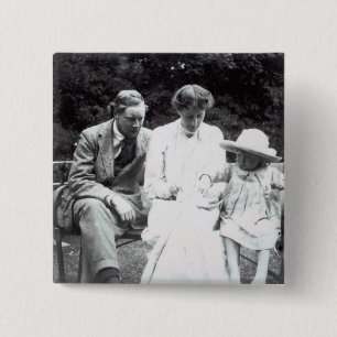 Badge Carré 5 Cm La Virginie Woolf avec Clive et Julian Bell, 1910