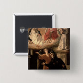 Badge Carré 5 Cm La vision de St Alphonsus Rodriguez (Devant & derrière)