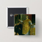 Badge Carré 5 Cm La vision de St Ignatius de Loyola (Devant & derrière)