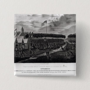 Badge Carré 5 Cm La vue du grand Traité s'est tenue à la prairie du