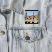 Badge Carré 5 Cm La vue générale de l'Apadana a fondé c.518 AVANT (En situation)