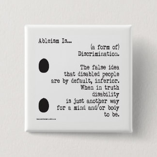 Badge Carré 5 Cm L'Ableism est…