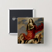 Badge Carré 5 Cm L'acceptation de Mary Magdalene, 1636 (Devant & derrière)