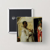 Badge Carré 5 Cm L'adoration des Magi (Devant & derrière)