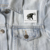 Badge Carré 5 Cm Laine Mammoth Pin (En situation)