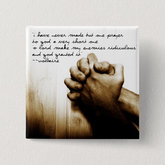 Badge Carré 5 Cm Laissez mes ennemis être ridicules (Devant)