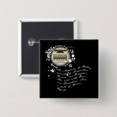 Badge Carré 5 Cm L'alchimie de l'écriture (Devant & derrière)